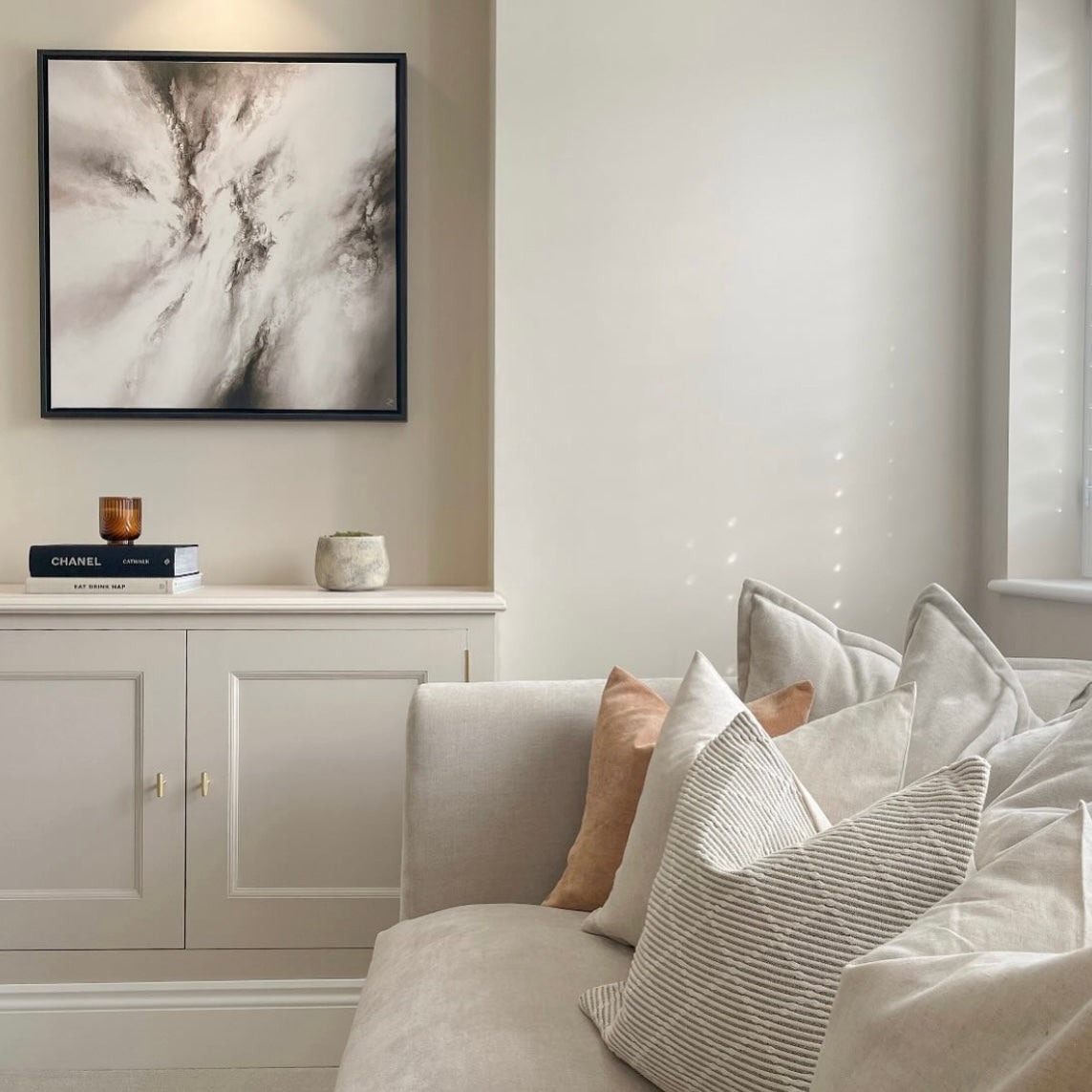 Fusion II Square Framed Printed Canvas - Mala Art Co.