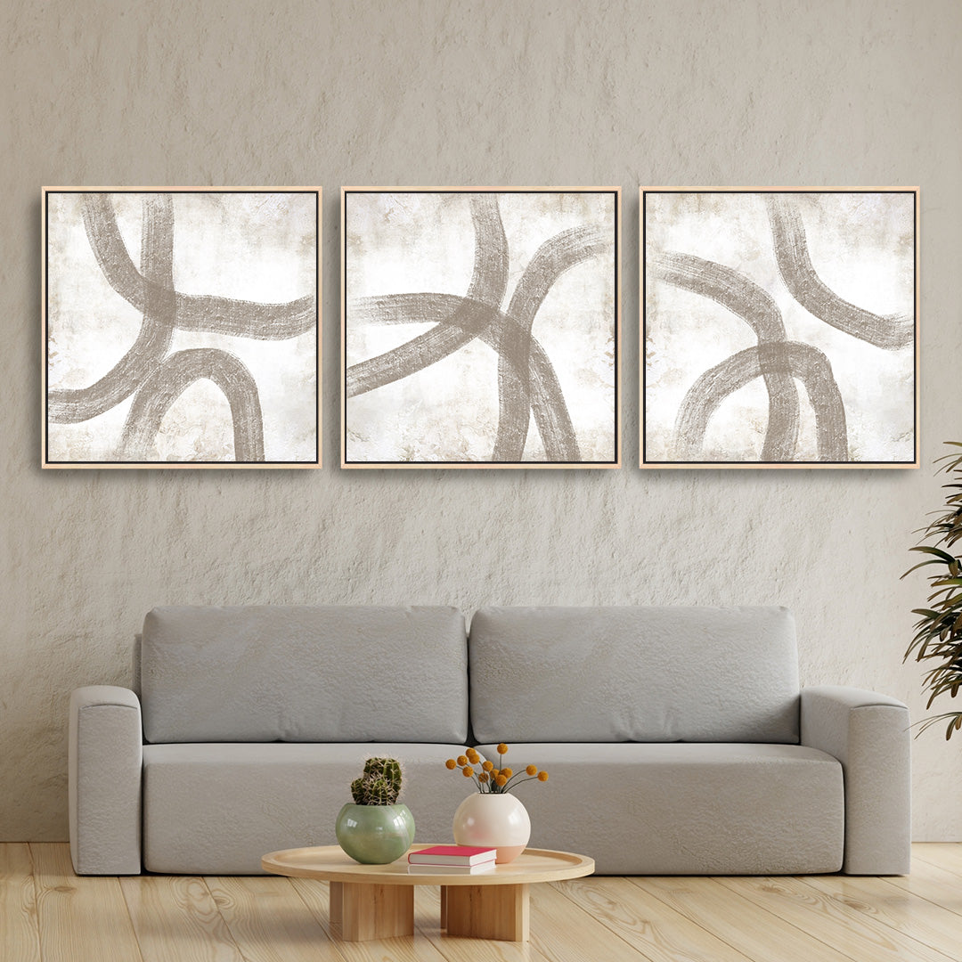 Myro Square Framed Canvas Set of 3 - Mala Art Co.