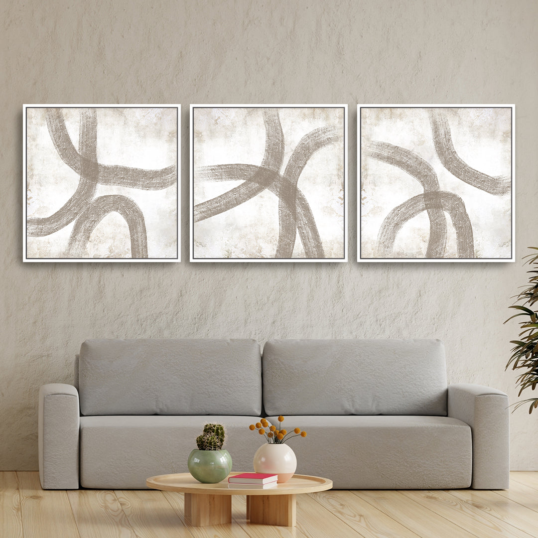 Myro Square Framed Canvas Set of 3 - Mala Art Co.