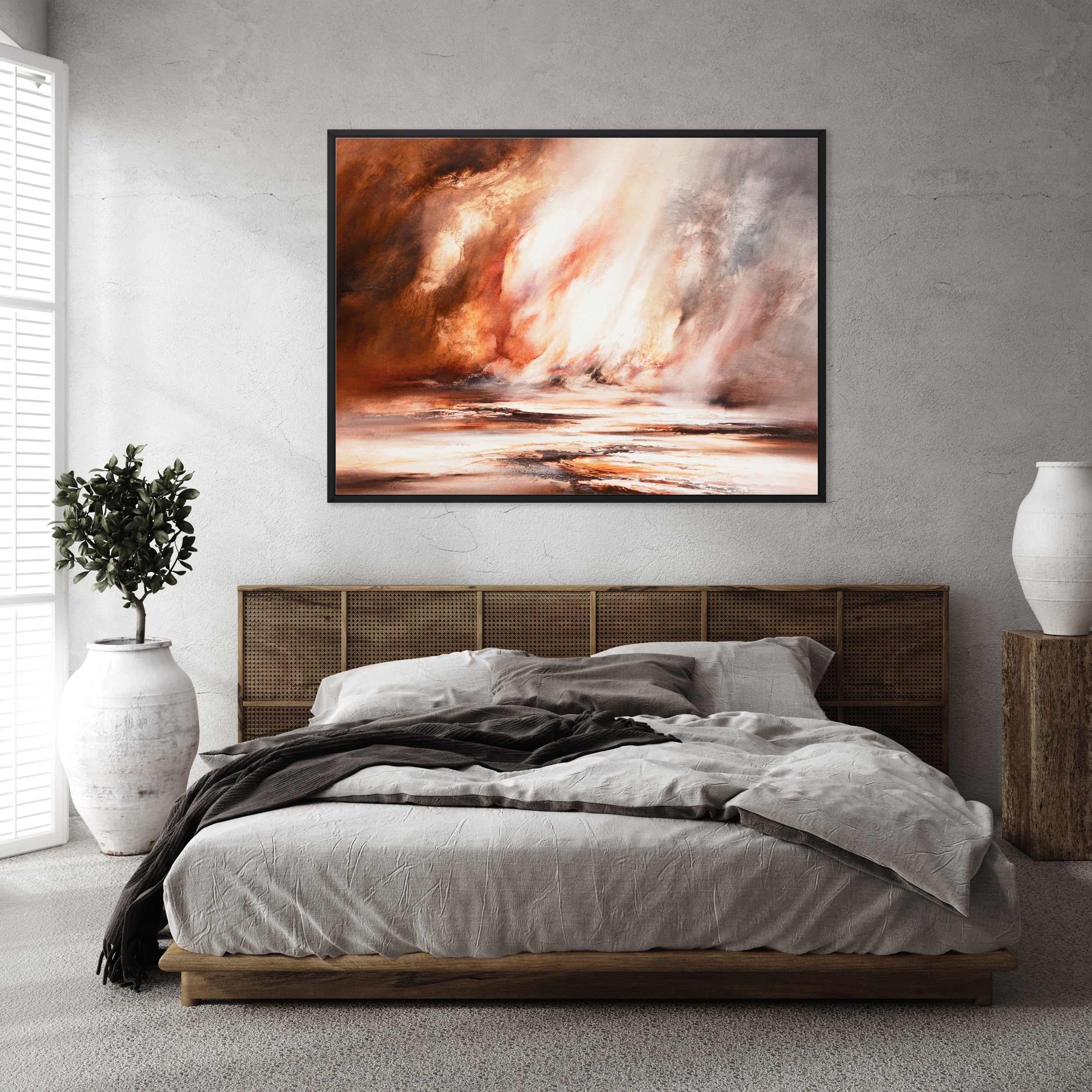 Light Within Landscape Framed Printed Canvas - Mala Art Co.