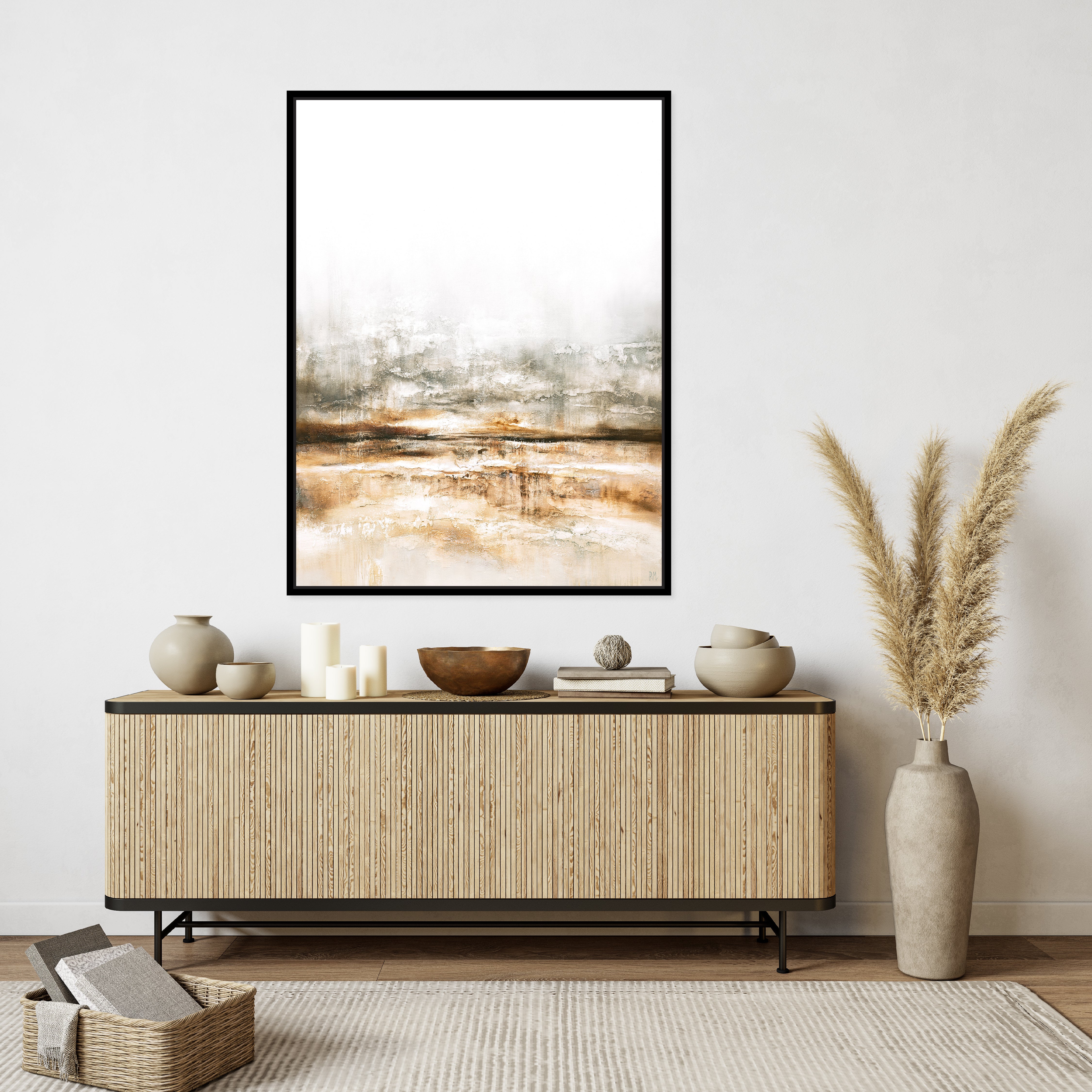 Embers Portrait Framed Printed Canvas - Mala Art Co.