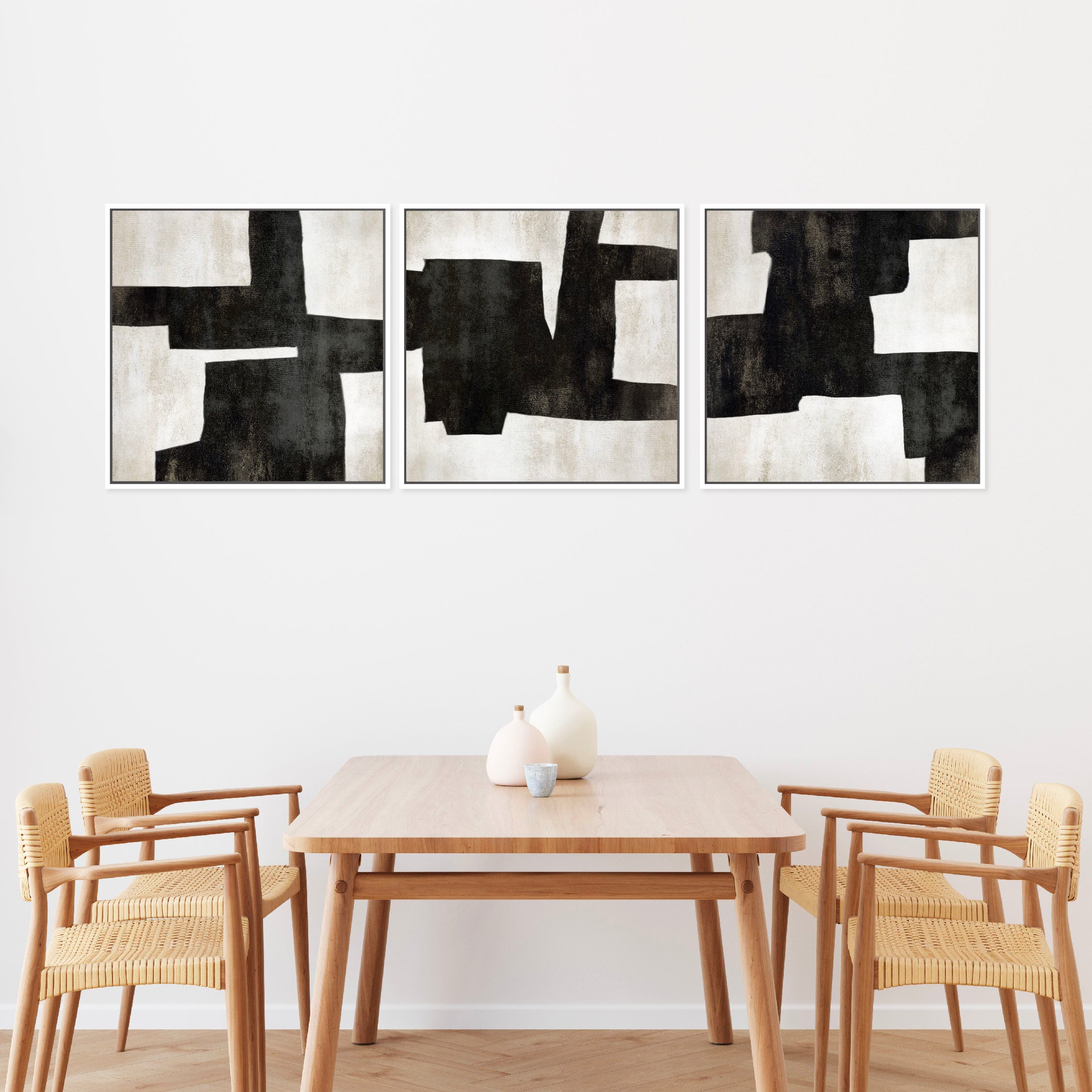 Fabio Square Framed Canvas Set of 3 - Mala Art Co.