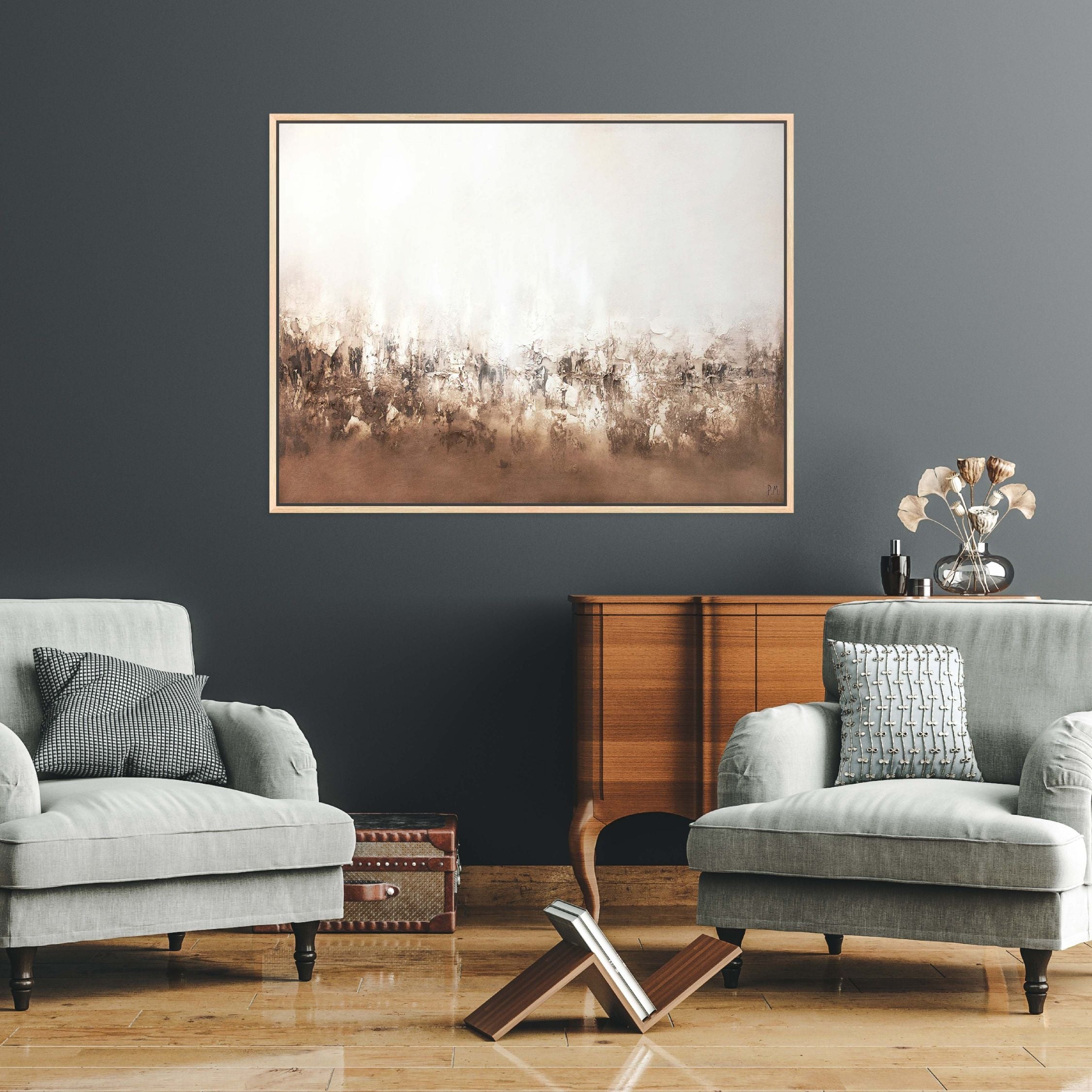 Landa Landscape Framed Printed Canvas - Mala Art Co.