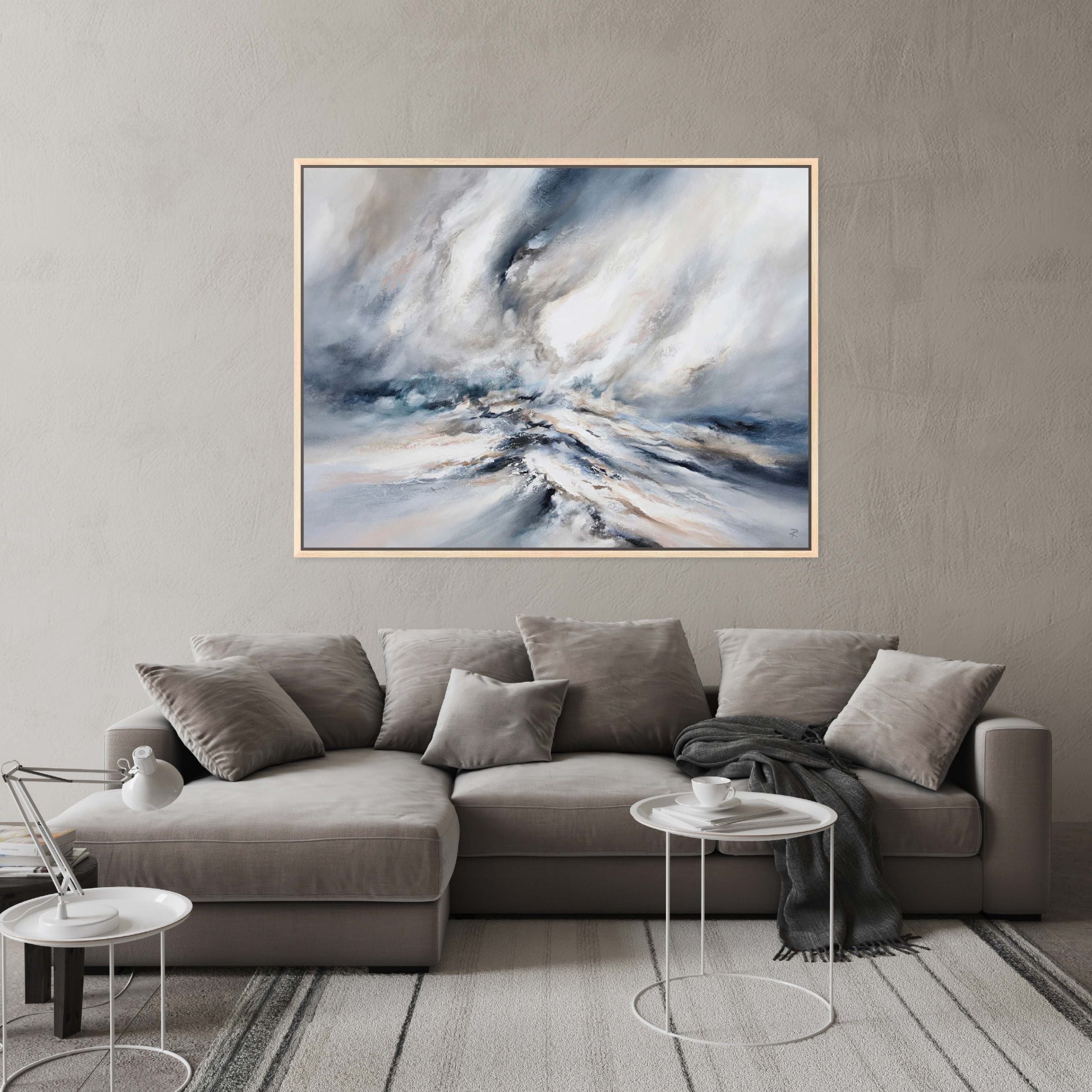 Oceanic Landscape Framed Printed Canvas - Mala Art Co.