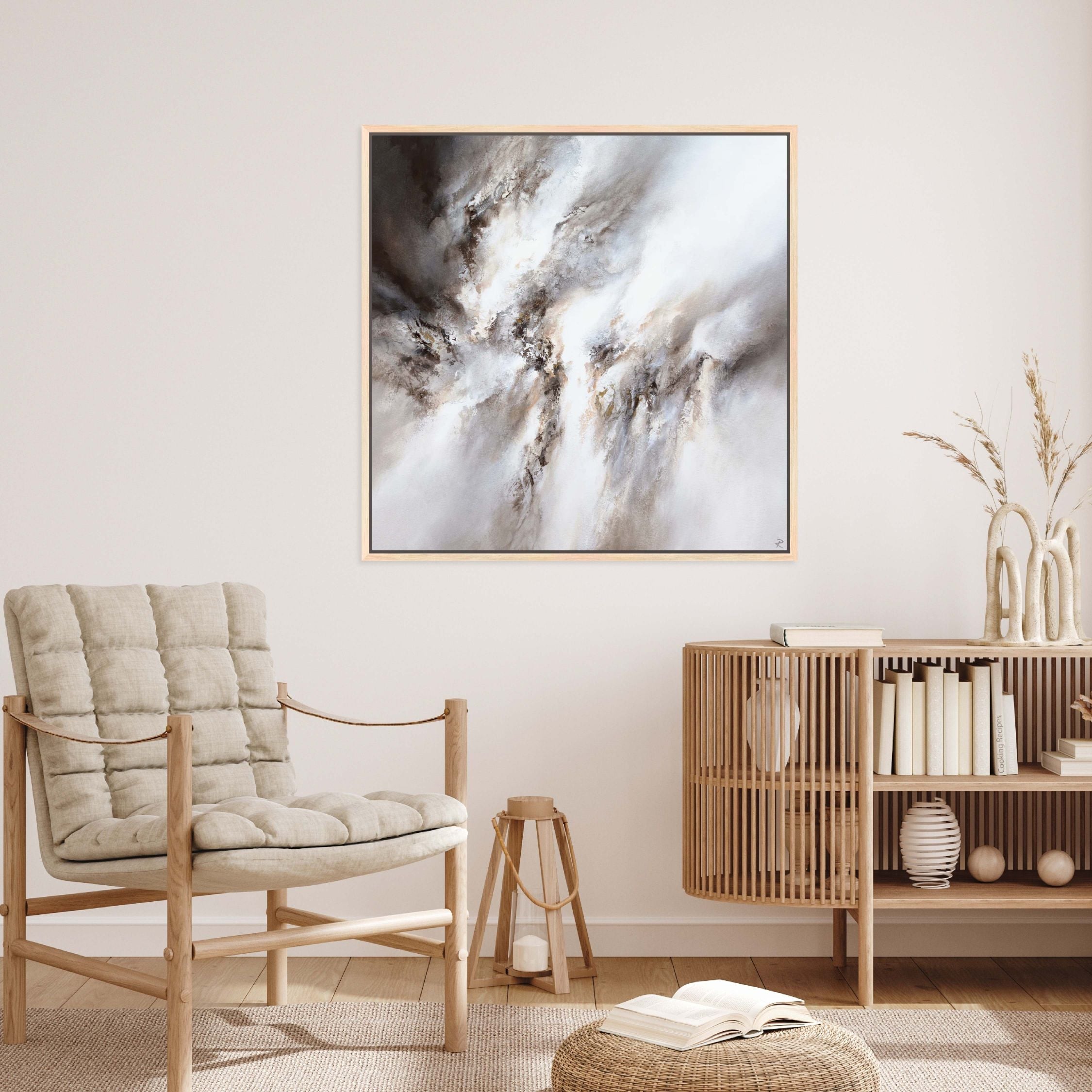 Fusion I Square Framed Printed Canvas - Mala Art Co.
