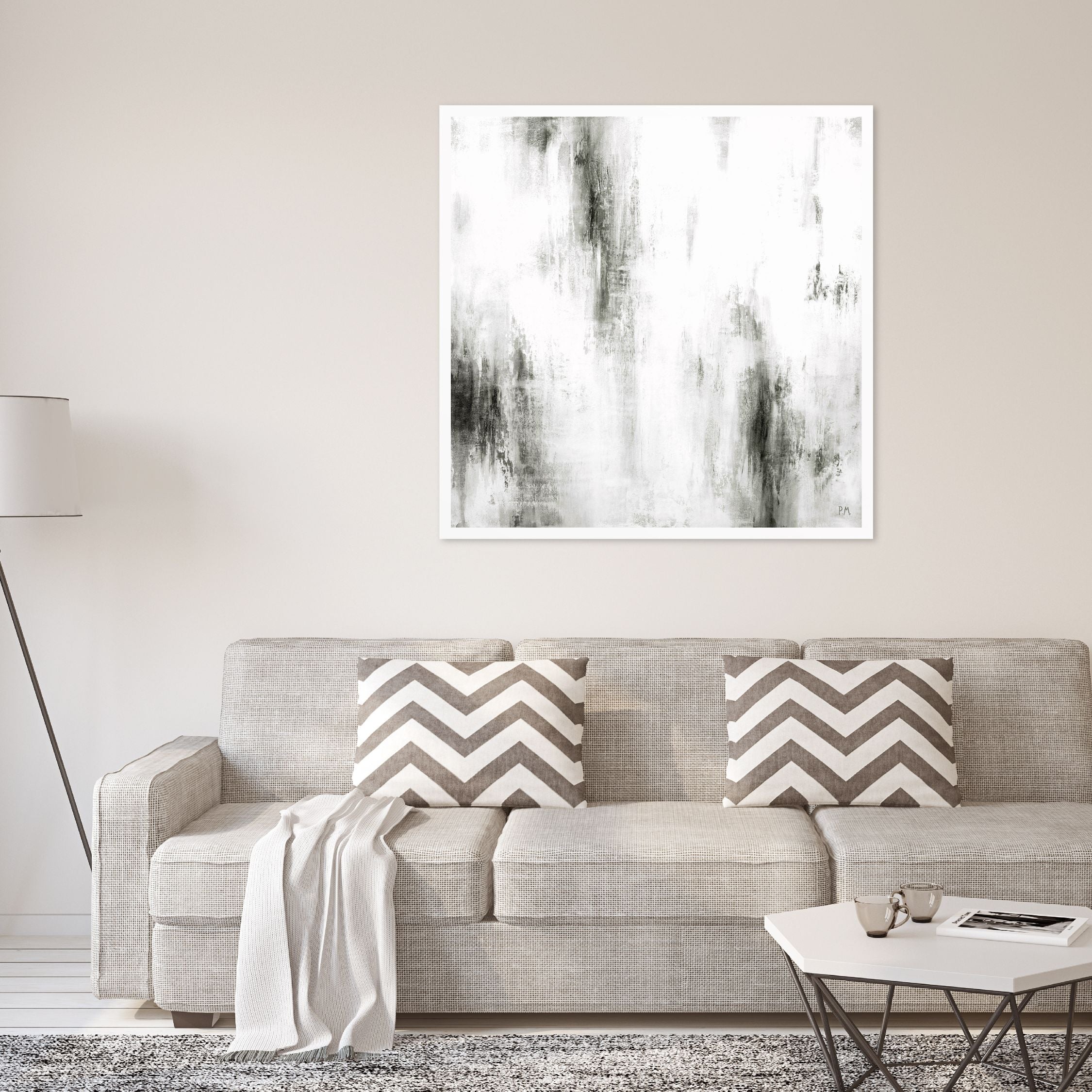 Manhattan I Square Framed Printed Canvas - Mala Art Co.