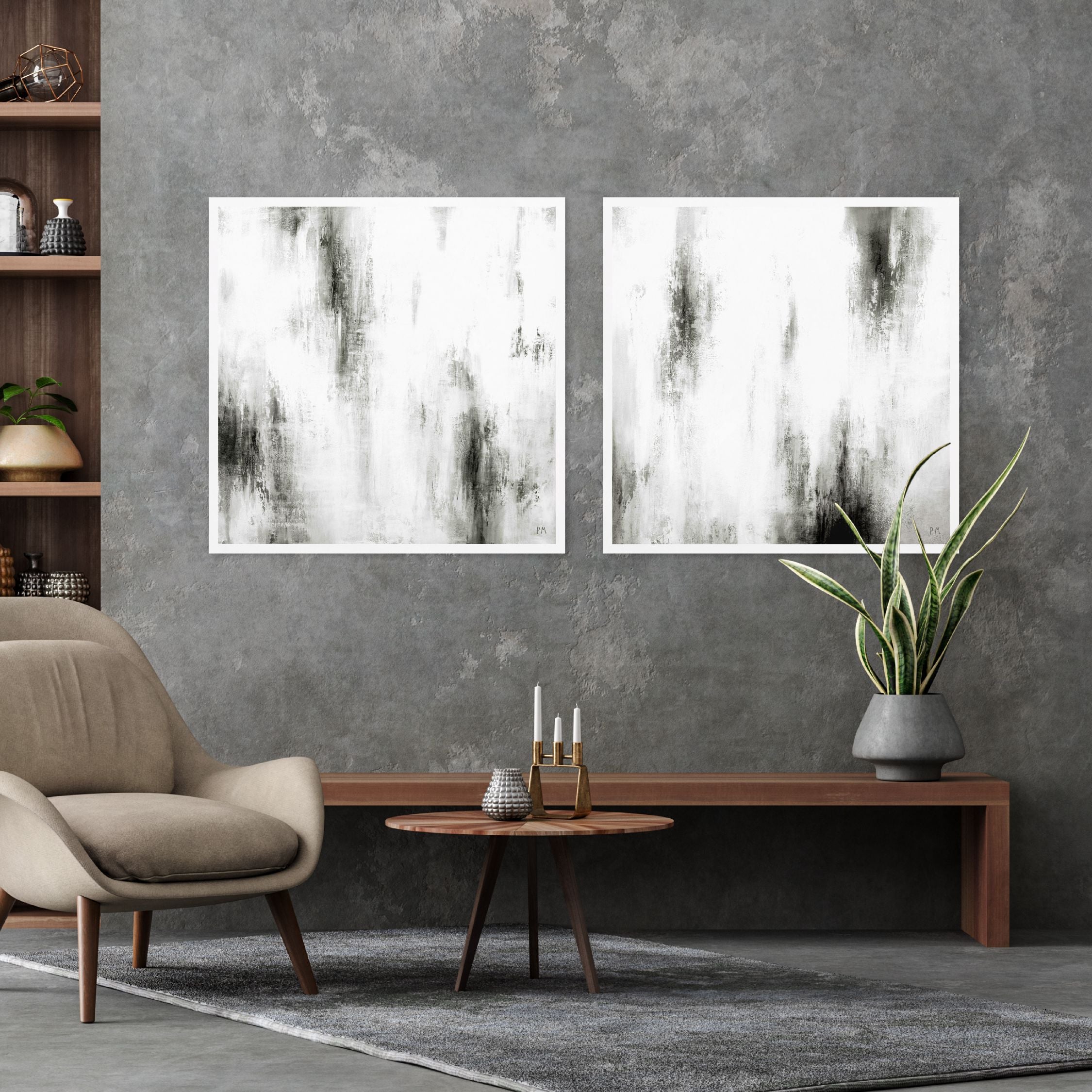 Manhattan I Square Framed Printed Canvas - Mala Art Co.