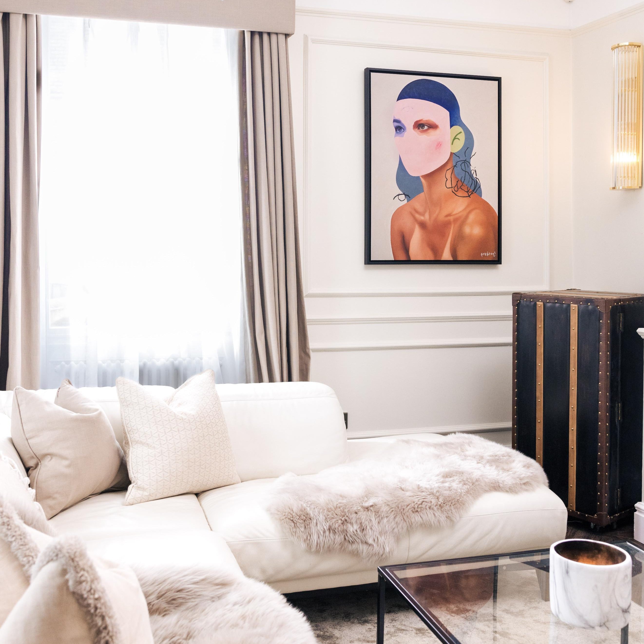 Being Human Portrait Framed Printed Canvas - Mala Art Co.