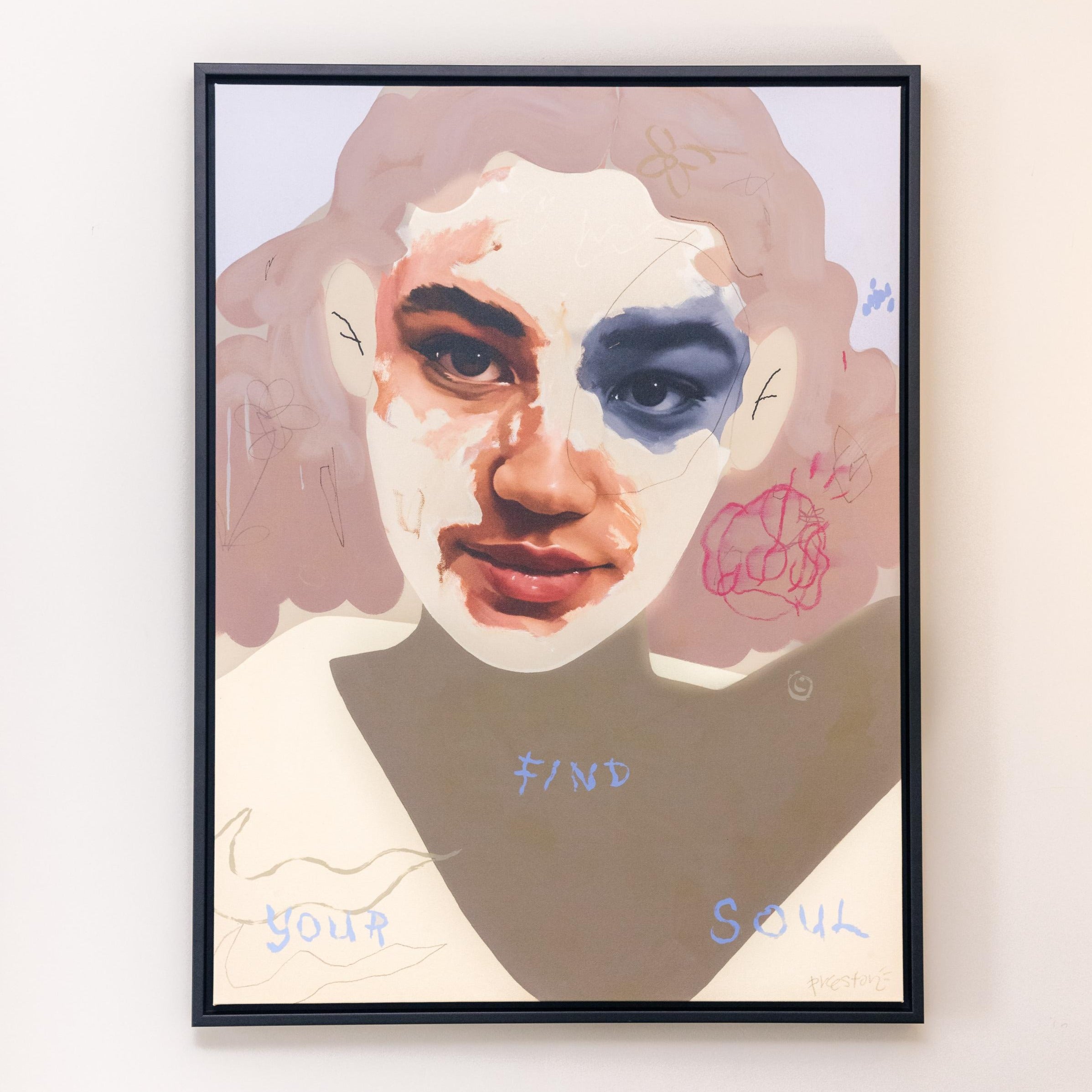 Fatale #27 Portrait Framed Printed Canvas - Mala Art Co.