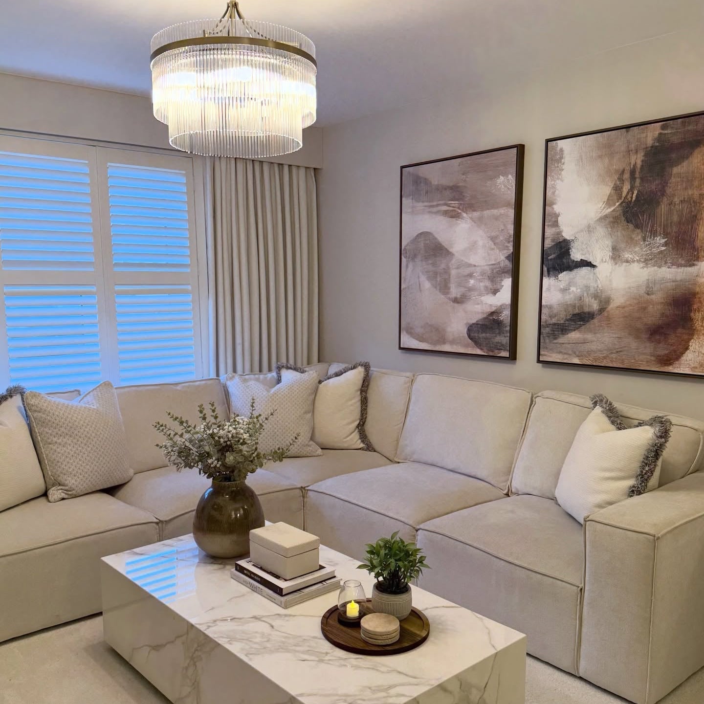 Layers Framed Canvas Set of 2 - Mala Art Co.