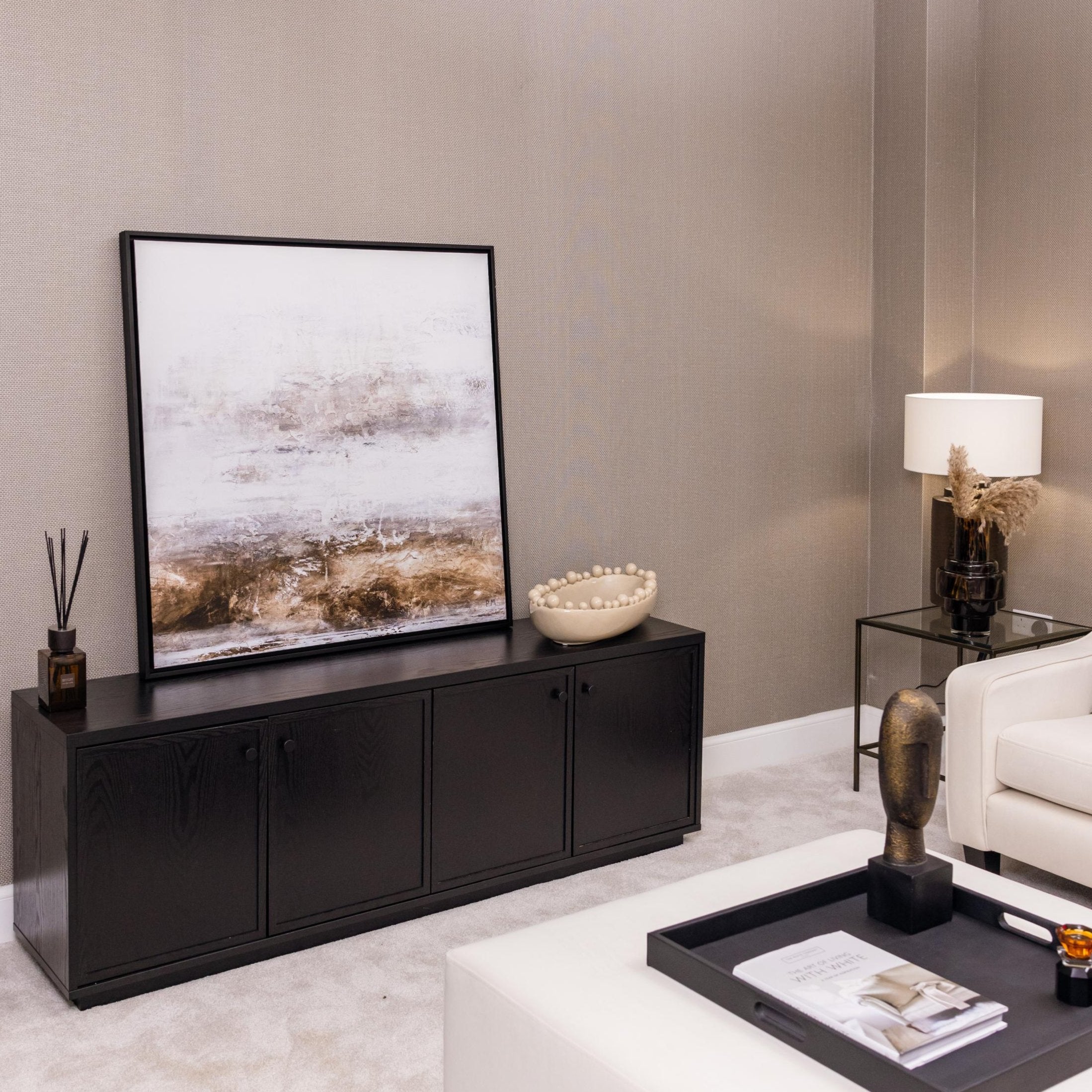 Echoes Square Framed Printed Canvas - Mala Art Co.