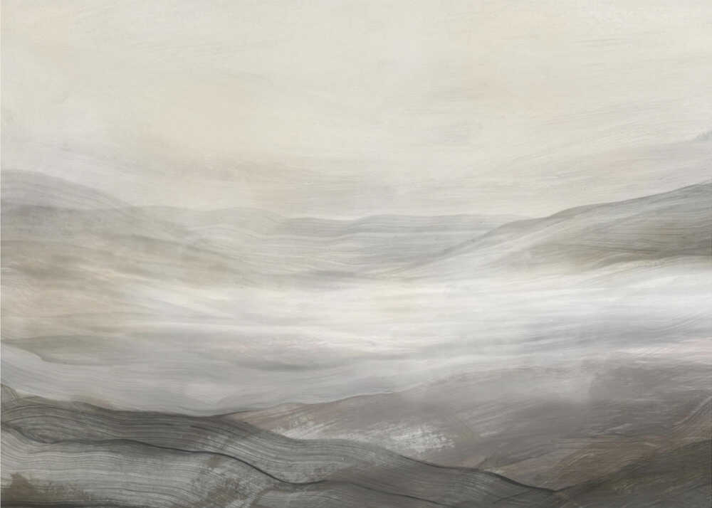 Mountain View Panoramic Framed Printed Canvas