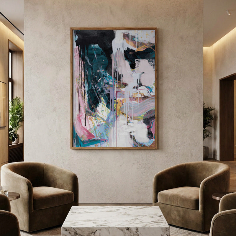 Statement No2 Portrait Framed Printed Canvas - Mala Art Co.