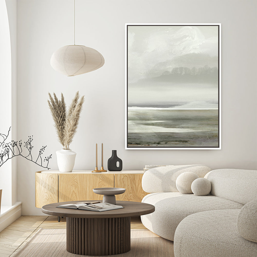 Lakes No2 Framed Printed Canvas - Mala Art Co.