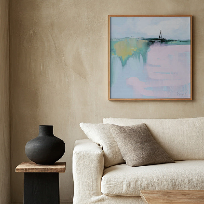 Horizon Square Framed Printed Canvas - Mala Art Co.