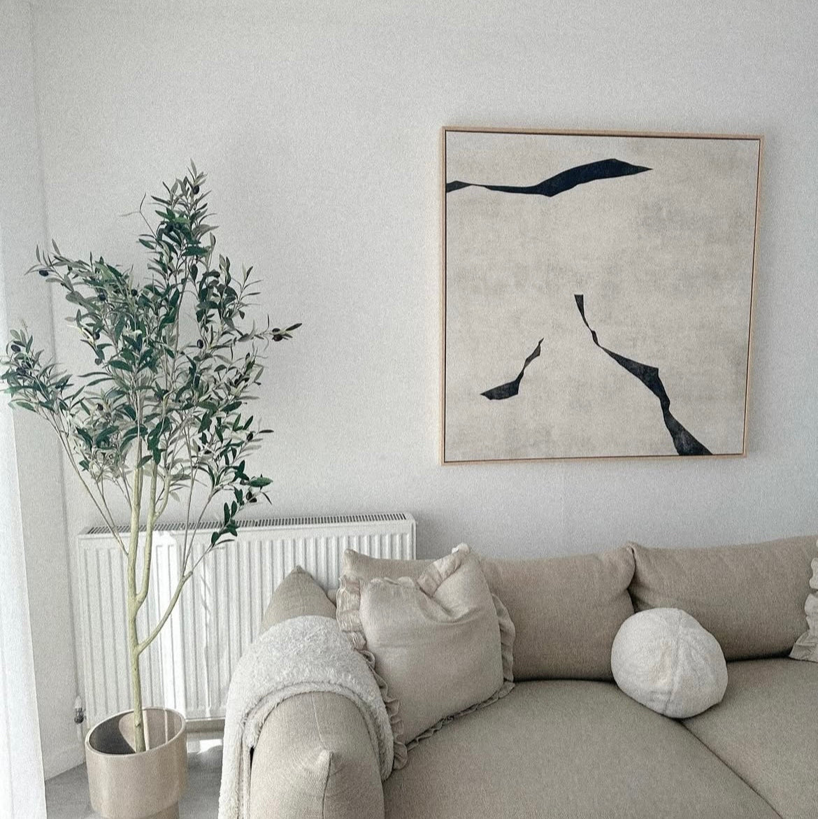 Oslo I Square Framed Printed Canvas
