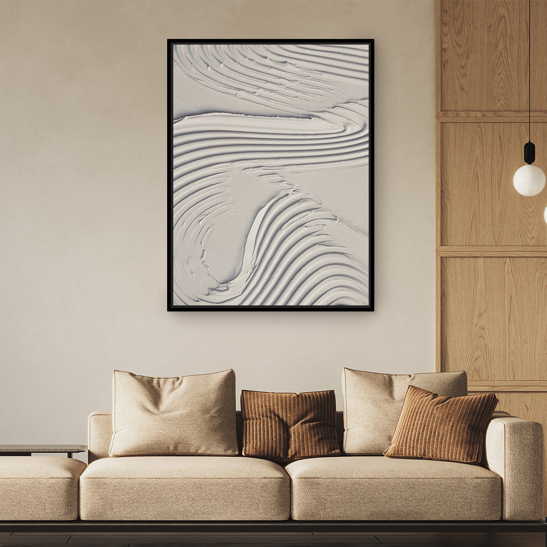 Clay Texture Portrait Framed Printed Canvas