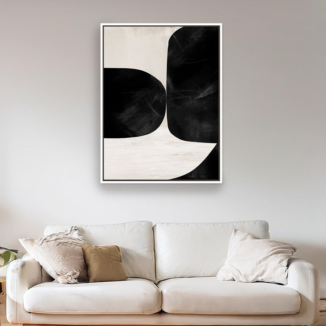 Abstract Night Portrait Framed Printed Canvas